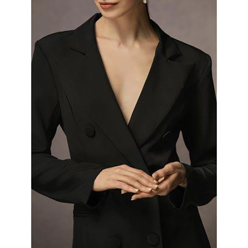 Elegant Double Breasted Blazer