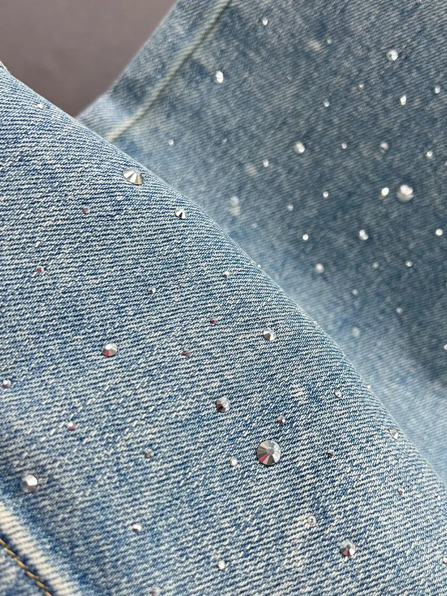 Pendant Design High Waist Jeans