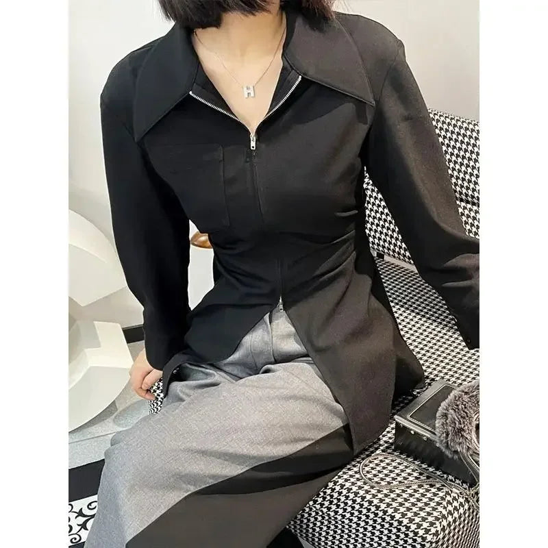 Long Sleeve Zipper Top