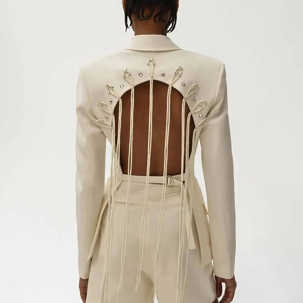 Long Sleeve Backless Slimming Coat