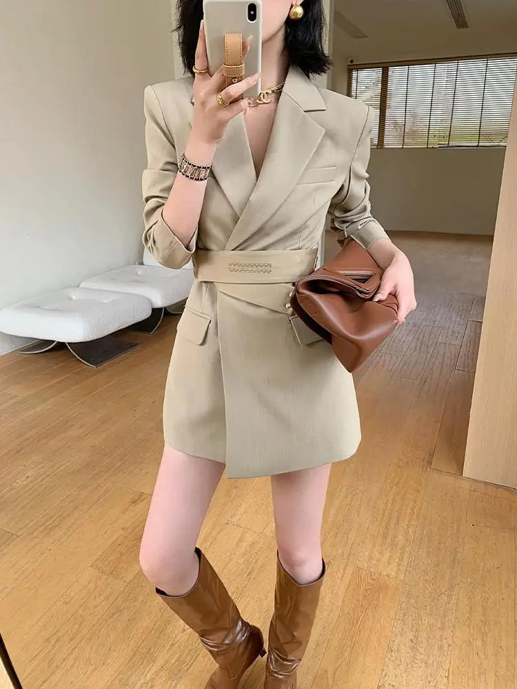 Long Sleeve Blazer Dress