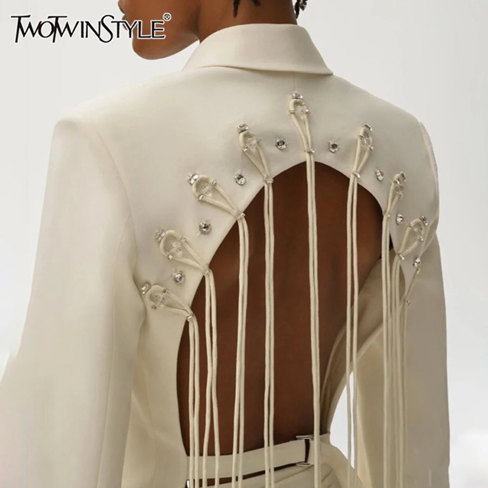 Long Sleeve Backless Slimming Coat