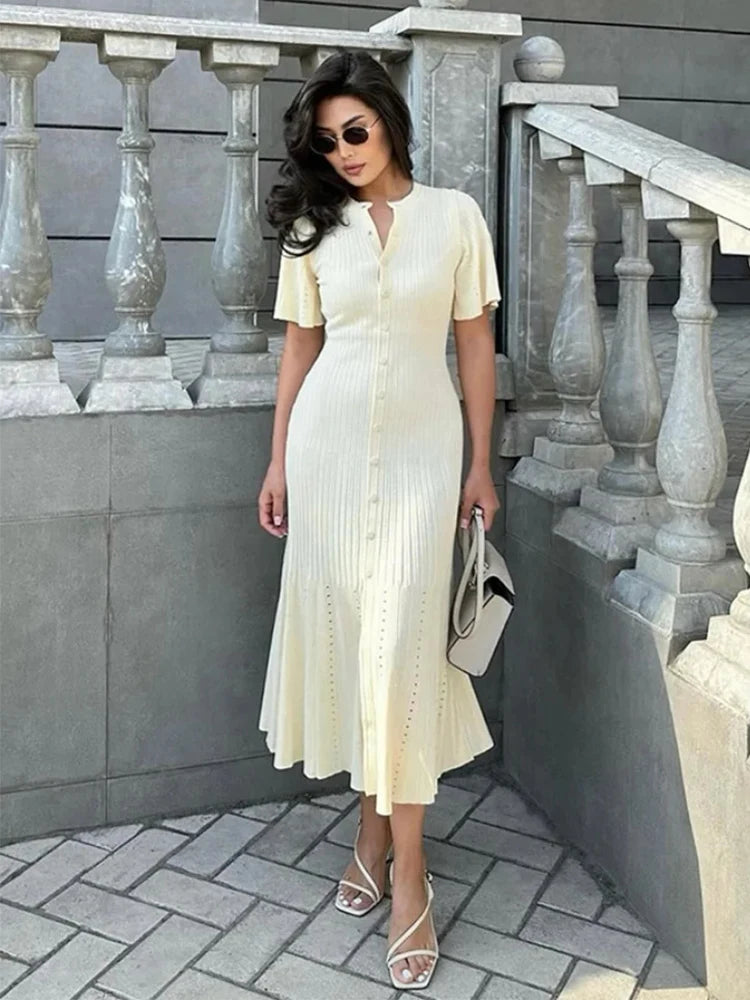 Slim Knit Midi Dress