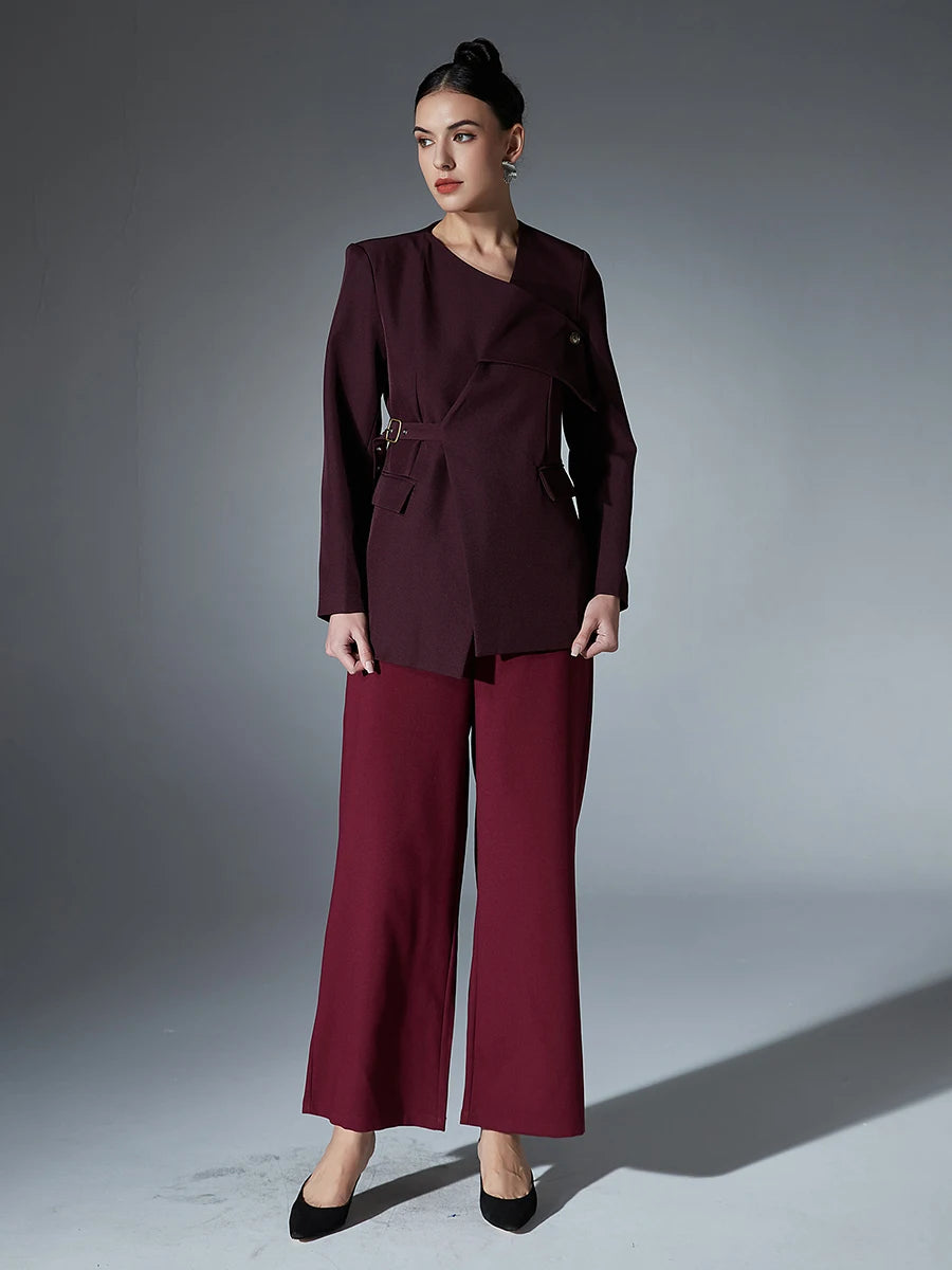 Lace Up Slimming Blazer