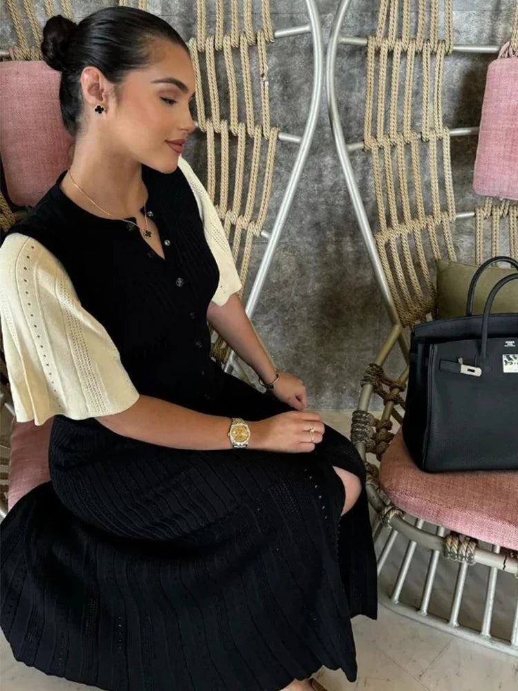 Slim Knit Midi Dress