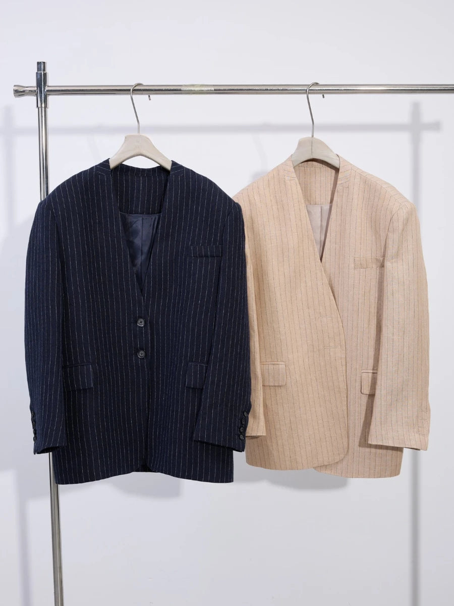 Solid Loose Spliced Blazer