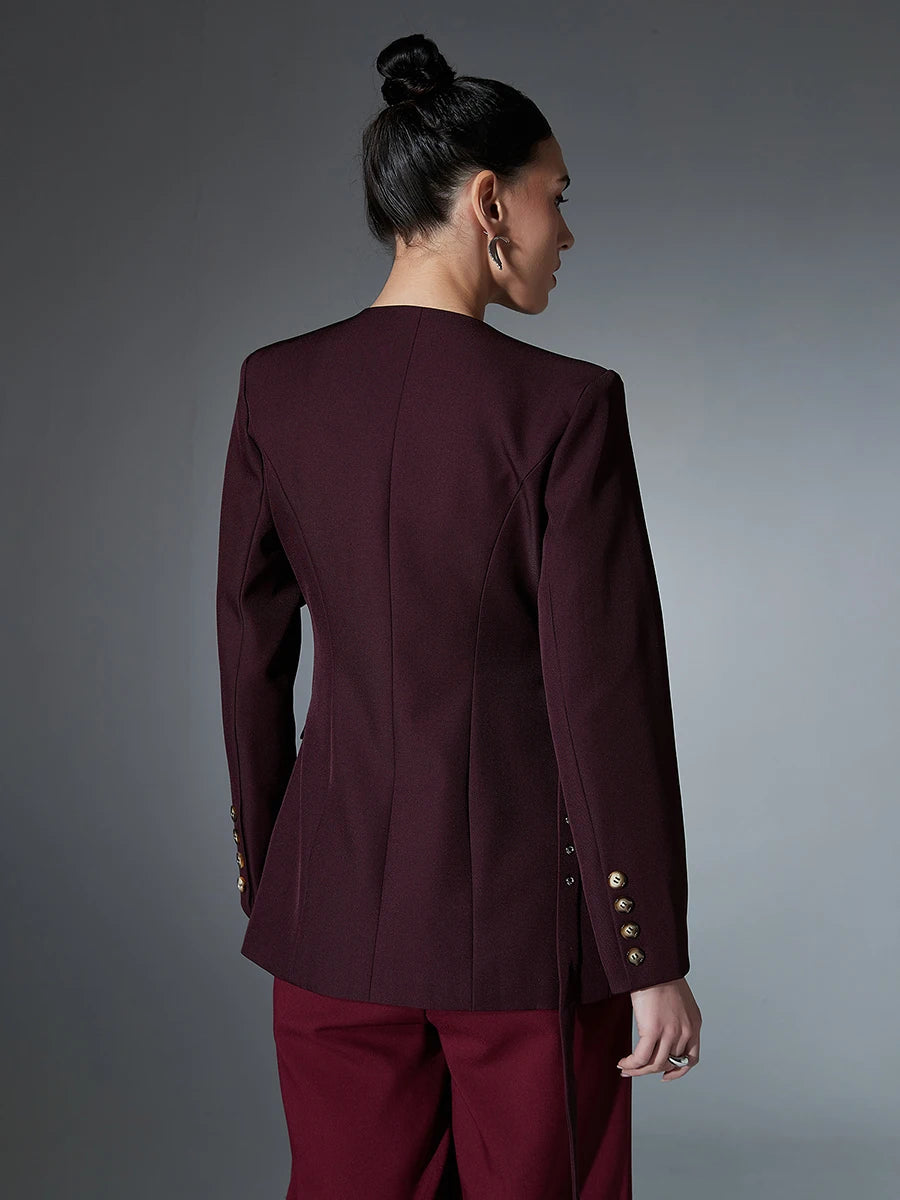 Lace Up Slimming Blazer