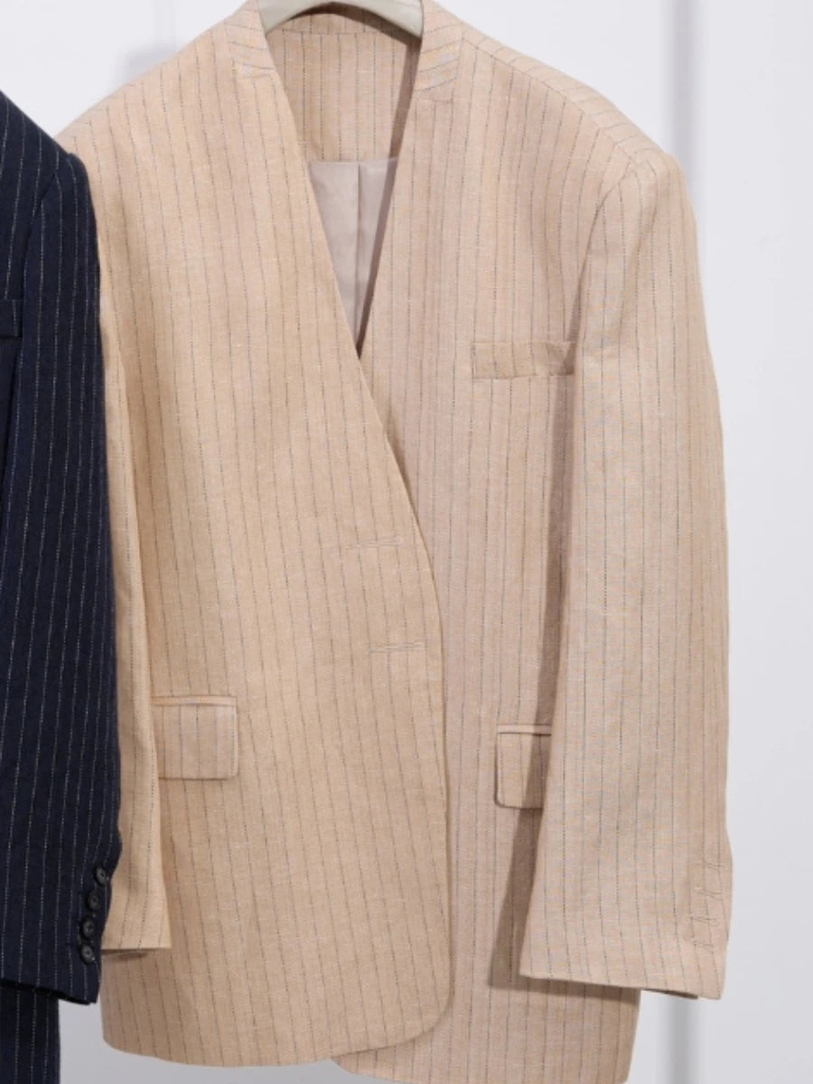 Solid Loose Spliced Blazer